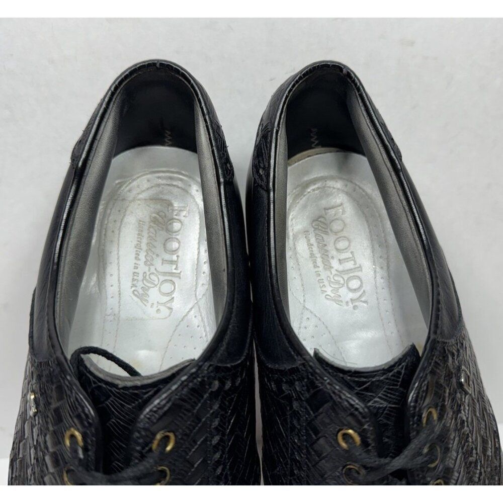 Vintage Footjoy‎ Classics Dry Black Leather Woven Golf Shoes 51472 Mens Sz 9 D - Picture 8 of 8